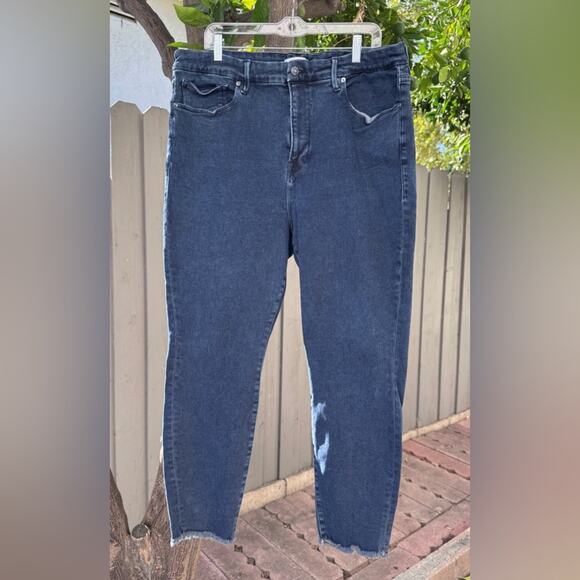 Good American Good Legs Raw Hem Skinny Jeans Women’s Sz 22 - Picture 1 of 6